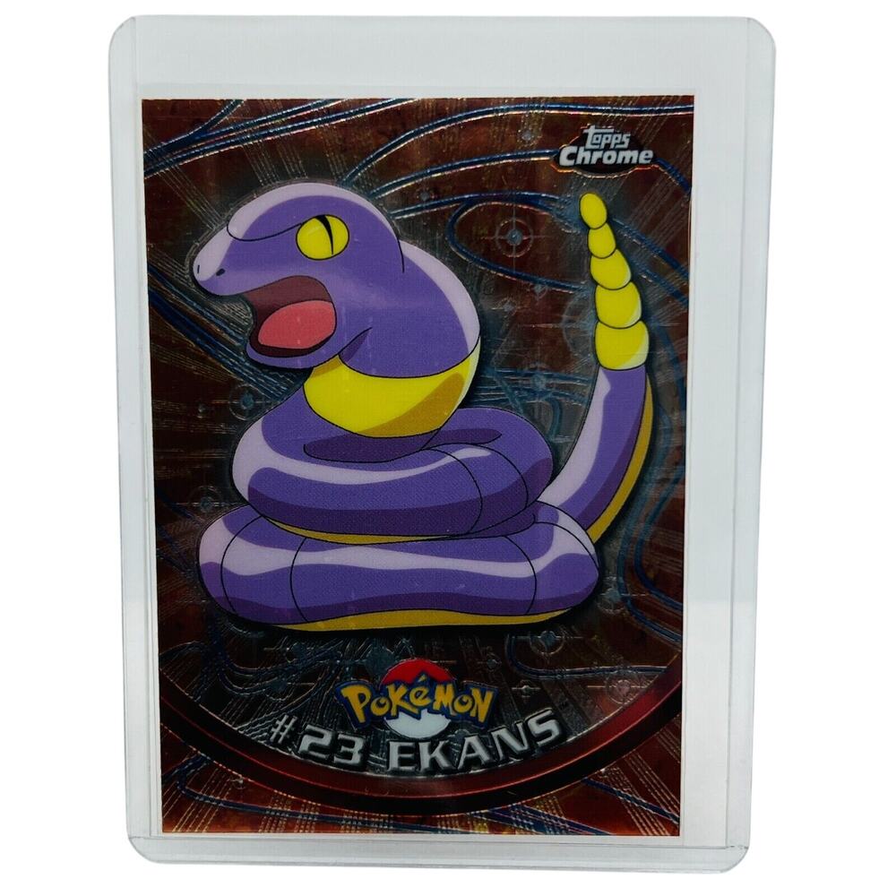 Pokémon Ekans #23 Pokemon 2000 Topps TV Animation Chrome Series 1 Holo Foil